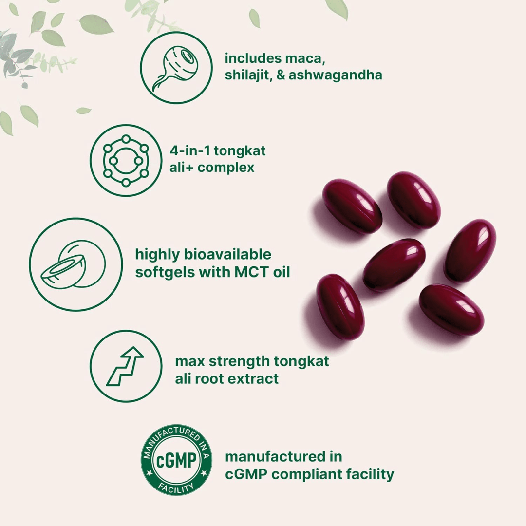 Grandelle™ - Micro Ingredients Tongkat Ali+ for Men with MCT Oil, 240 Softgels
